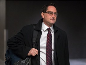 Former mayor of Montreal, Michael Applebaum enters the courtroom during his corruption trial in November 2016.