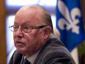 Bernard Landry speaks at a press conference in Montreal Monday, Oct. 19, 2009. Landry, who died Tuesday at age 81, served as premier of Quebec from 2001 to 2003, and as leader of the Parti Québécois from 2001 to 2005.