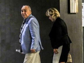 Antony Piazza during a break at the Palais de Justice in Montreal, on Monday, Sept. 19, 2016. Piazza was acquitted of all the charges he faced, Thursday Feb. 16, 2017.