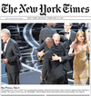 The front page of the New York Times the day after the Academy Awards, Feb. 27, 2017.