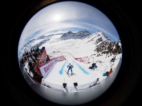 Photo of the day: This picture taken with a fisheye lens show Italy's Peter Fill at the free fall start as he takes part in a training session of the men's downhill race at the 2017 FIS Alpine World Ski Championships in St. Moritz Feb. 9, 2017.