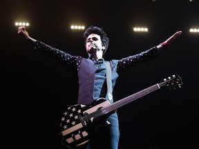 Billie Joe Armstrong of Green Day plays in New York City as part of the Revolution Radio world tour. The tour stopped in Montreal March 22, 2017.
