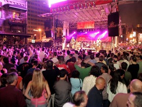 Formula One Grand Prix night life on Crescent St.