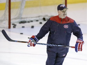 Coach Claude Julien at his first practice after replacing Michel Therrien as coach of the Montreal Canadiens at the Bell Sports Complex in Brossard on Friday February 17, 2017.