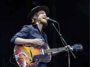 Wesley Schultz of The Lumineers performs at the Osheaga Music and Arts Festival at Parc Jean-Drapeau in Montreal on Friday, July 29, 2016.