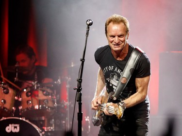 Sting performs at Metropolis in Montreal on Monday March 6, 2017.