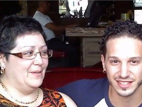 Sylvie Berthiaume with her son Maxime Berthiaume Calado. Calado was the victim of a homicide in LaSalle in 2013.