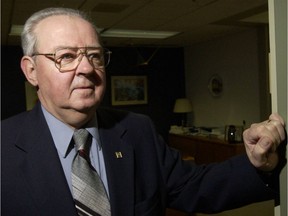 Former Pierrefonds mayor Marcel Morin, pictured here in 2001, died on March 7, 2017.