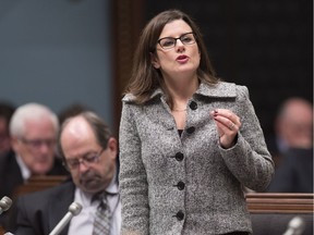 Quebec Justice Minister Stéphanie Vallée responds to the Opposition during question period, Tuesday, Dec. 6, 2016 at the legislature in Quebec City.