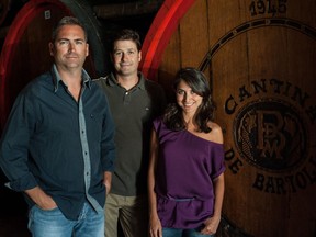 The children of Marco de Bartoli produce not only excellent Marsala, but an extraordinary dry white wine made with the grillo grape. Pictured Renato, Sebastiano and Giuseppina.