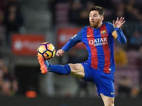 Photo of the day: Barcelona's Argentinian forward Lionel Messi controls the ball during the Spanish league football match FC Barcelona vs Real Sporting de Gijon at the Camp Nou stadium in Barcelona on March 1, 2017.