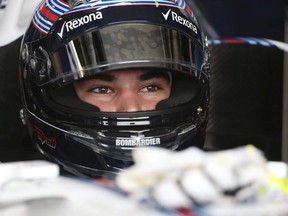 Montreal-born Lance Stroll puts his Williams car through its paces at Melbourne's Albert Park Circuit during practice for the Australian Grand Prix.