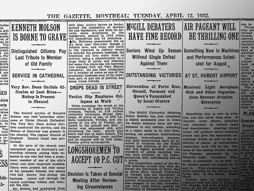 From the archives: A tale of two Molsons | Montreal Gazette