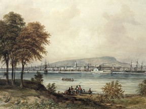 Montreal from St. Helen's Island, about 1852-1853. Earlier settlers to the area had suffered from acute periods of famine.
