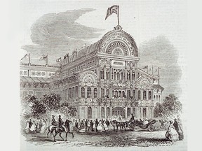 The Prince of Wales at the opening of the Crystal Palace, Montreal, 1860.