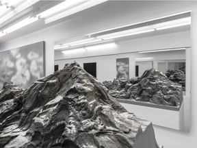 Mathieu Cardin's deconstructed and reconstructed images and sculptures of mountains look real until you get close to them.