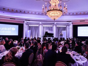 THE ANNIVERSARY ROOM: The Ritz-Carlton's famed Oval Room comes to life under the creative direction of Dick Walsh at the UNICEF Gala, held as part of the organization's 70th-anniversary celebrations.