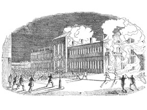 When the Parliament Buildings burned in 1849, it was a time when fires in Montreal were fought exclusively by volunteer companies.