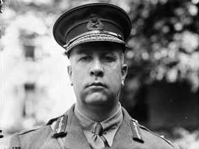 Sir Arthur Currie, in 1917, when he was the General Commander of the Canadian troops in France.