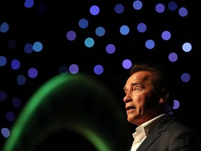 Arnold Schwarzenegger speaks during the 2017 Arnold Classic at The Melbourne Convention and Exhibition Centre on March 17, 2017 in Melbourne, Australia.
