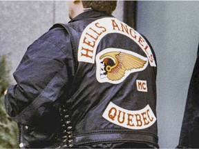 Michel Rose wearing the Hells Angels trademark colours.