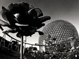 The geodesic dome designed by Buckminster Fuller to server as the U.S. pavilion. It can still be seen on the city skyline.