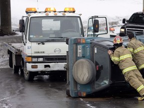 Towing operation in Montreal in 2008.