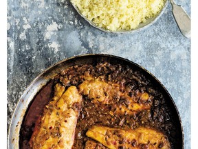 Fish is cooked in a spiced tomato sauce, then served with couscous in this Shabbat recipe from Rome.