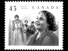 1930s songstress La Bolduc, née Mary Travers, was honoured with a Canadian stamp.