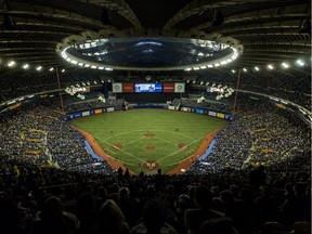 A close-to-capacity crowd of 52,202 filled the Olympic Stadium in Montreal, on Saturday, April 1, 2017 for the Pittsburgh Pirates - Toronto Blue Jays preseason game.