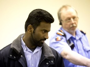 Sivaloganathan Thanabalasingham, 31, attends hearing at the Immigration and Refugee Board on April 10.