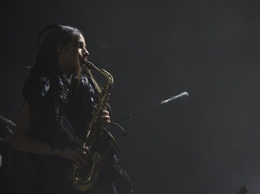 PJ Harvey performs in Montreal on Friday, April 14, 2017.