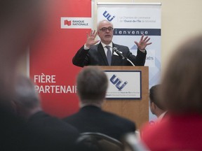 Quebec Finance Minister Carlos Leitão was the keynote speaker at an 
 April 21 luncheon hosted by the West Island of Montreal Chamber of Commerce.