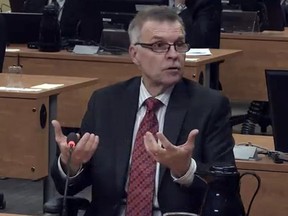 Normand Bédard, ex-president at construction firm Sintra, testifies at the Charbonneau Commission April 9, 2014.