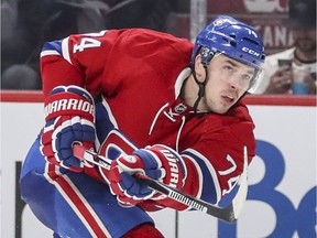 Montreal Canadiens Alexei Emelin during a December 2016 National Hockey League game against the Anaheim Ducks in Montreal. (John Mahoney / MONTREAL GAZETTE)