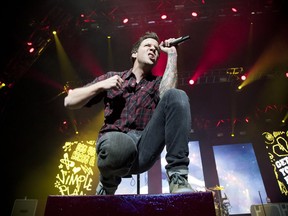 Pierre Bouvier of Simple Plan at the Bell Centre in Montreal in February 2012.