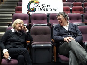 Ciné Gael's dedicated team includes Lynn Doyle and Tim Hine, pictured at Concordia in January 2017.