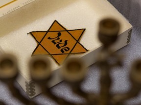 A Star of David badge at the Montreal Holocaust Memorial Centre.