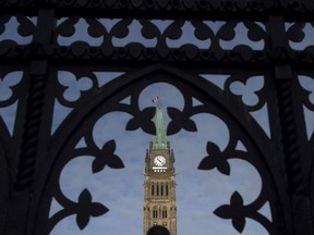 The Parliament buildings are seen in Ottawa, Monday, January 25, 2016.