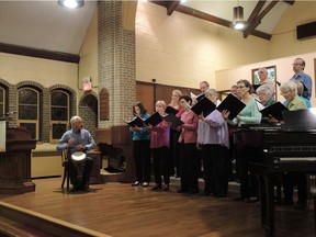 The choral group Octet Plus, under the direction of Constance Osborne, performed a benefit concert at Summerlea United Church in Lachine, April 25. Proceeds go to a Syrian refugee family. (Photo courtesy of John Osborne)