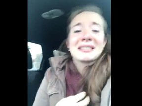 Katherine Davidson  posted a video on Facebook after witnessing a dog being shot by Laval police.