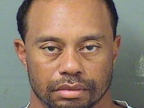 This image provided by the Palm Beach County Sheriff's Office on Monday, May 29, 2017, shows Tiger Woods.