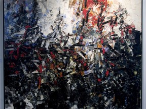 A Riopelle painting titled La forêt ardente.