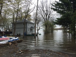 Flooded home in Terrasse-Vaudreuil on Thursday, May 11, 2017.