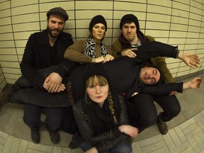 "We call ourselves PG-13 body horror," says Deirdre Trudeau, member of Hot Raw Fire and Montréal Sketchfest associate director. The troupe, clockwise from left: Paul Naiman, Lise Vigneault, Jacob Greco, Danny Belair and Deirdre Trudeau.