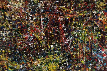 Jean Paul Riopelle piece titled Vent du nord, oil on canvas 1952 ~ 1953.