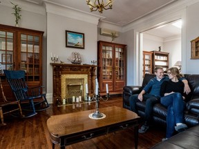 Jennifer and Joël Kaczor relax in their Westmount rental.