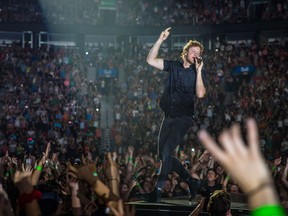 Dan Reynolds of Imagine Dragons at Montreal's Bell Centre in July 2015.