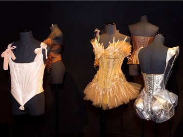 Corsets designed by Jean Paul Gaultier in The Fashion World of Jean Paul Gaultier: From the Sidewalk to the Catwalk show at the Montreal Museum of Fine Arts in 2011.  (Allen McInnis / THE GAZETTE)