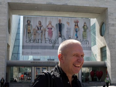 Jean Paul Gaultier arrives to open his 2011 show, The Fashion World of Jean Paul Gaultier: From the Sidewalk to the Catwalk, at the Montreal Museum of Fine Arts in Montreal Tuesday June 14, 2011. (Allen McInnis / THE GAZETTE)